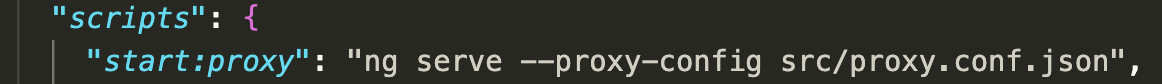 add proxy script to package.json