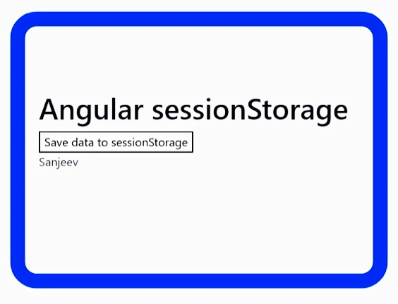 View Data in angular session storage